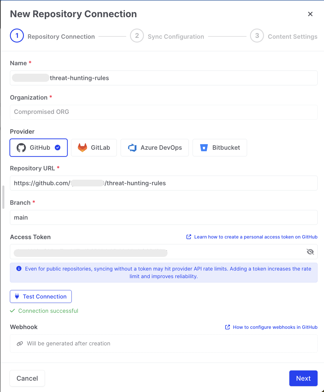 Git Repositories: Repository Connection